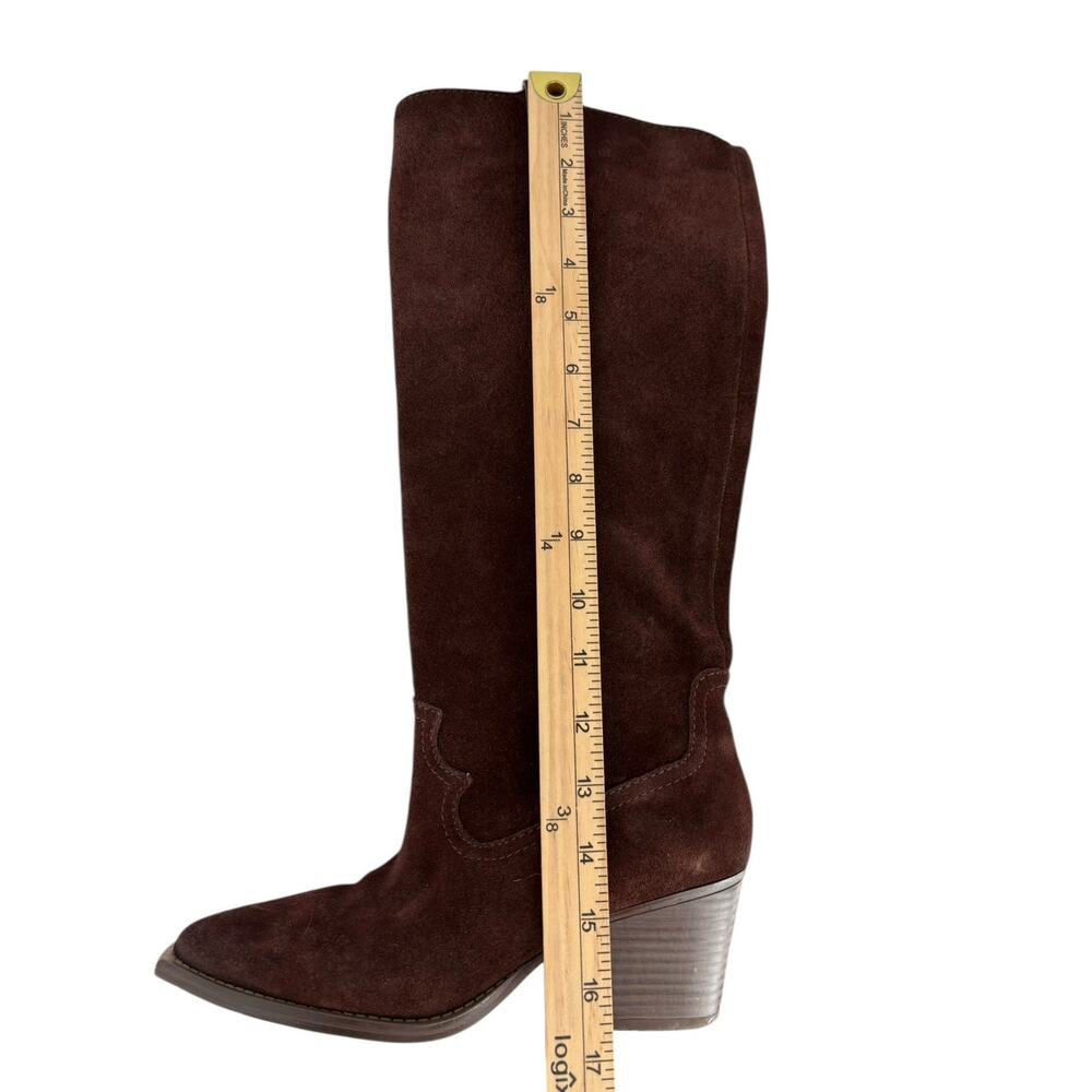 Crown Vintage Sila 2 Tall Western Boots Womens Size 6 Brown Suede Cowgirl - Picture 5 of 10